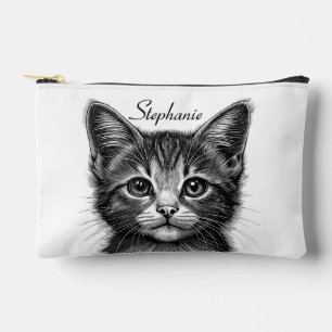 Adorable Skizze der jungen Katze mit benutzerdefin Zubehörtasche