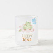 "Adorable Sleepy Green Dino" Mattglastasse (Mittel)