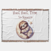 Adorable Sleepy Sloth Throw Blanket Decke (Vorderseite)