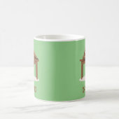 Adorable Sleepy Studium Sloth mit Kindername Kaffeetasse (Mittel)