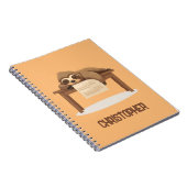 Adorable Sleepy Studium Sloth mit Kindername Notizblock (Rechte Seite)