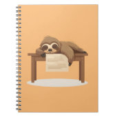 Adorable Sleepy Study Sloth Notizblock (Vorderseite)