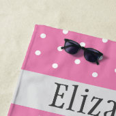 Adorable Sloth Aquamarin Name Kid's Animal Beach H Strandtuch (Beispiel)