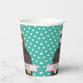 Adorable Sloth Aquamarines Kind's Happy Birthday A Pappbecher (Rechts)