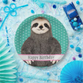 Adorable Sloth Aquamarines Kind's Happy Birthday A Pappteller (Party)
