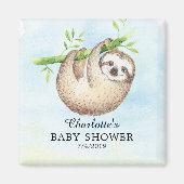 Adorable Sloth Baby Dusche Gefallen Magnet (Vorne)