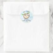 Adorable Sloth Baby Dusche Gefallen Sticker (Tasche)