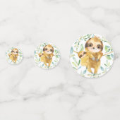 Adorable Sloth Baby Dusche Konfetti (Rückseiten)