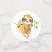 Adorable Sloth Baby Dusche Konfetti (Klein Vorderseite)