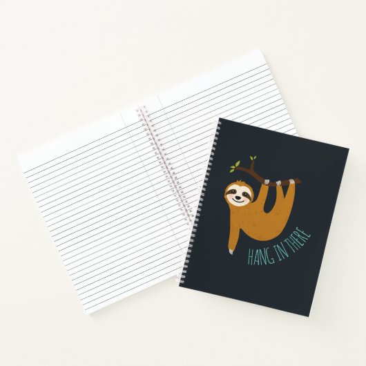Adorable Sloth "Hang in There" Notizblock (Innenseite)