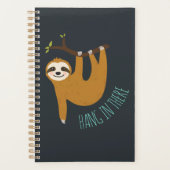 Adorable Sloth "Hang in There" Planer (Vorderseite)