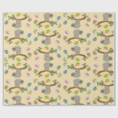 Adorable Sloth Muster Geschenkpapier (Flach)