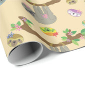 Adorable Sloth Muster Geschenkpapier (Rolleneckpunkt)