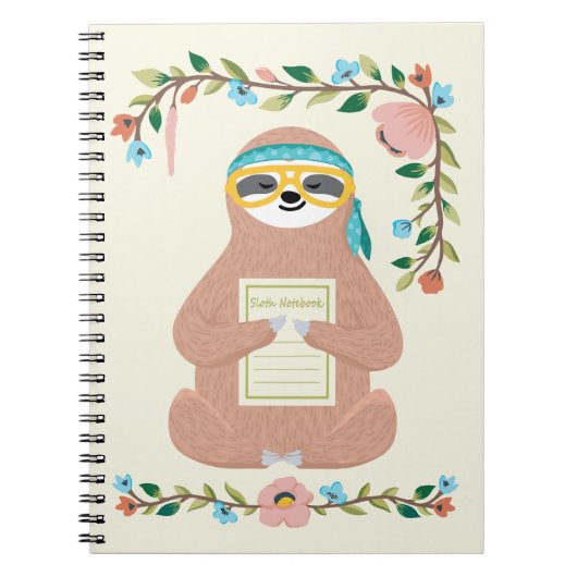 Adorable Sloth Notebook Notizblock (Vorderseite)