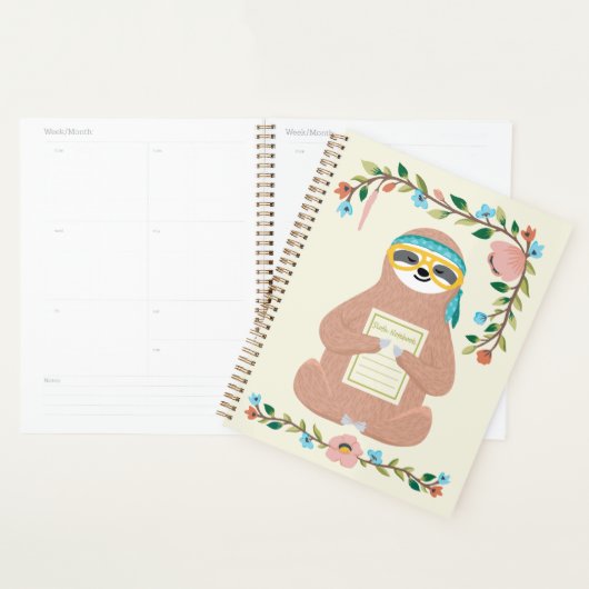 Adorable Sloth Notebook Planer (Anzeige)