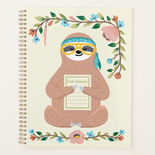 Adorable Sloth Notebook Planer (Vorderseite)