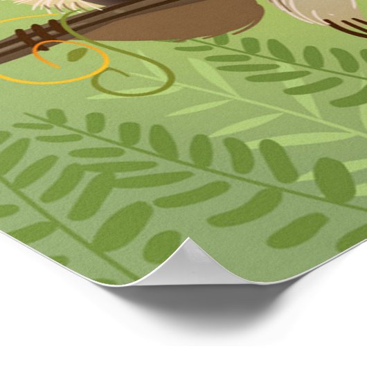 Adorable Sloth Poster (Ecke)