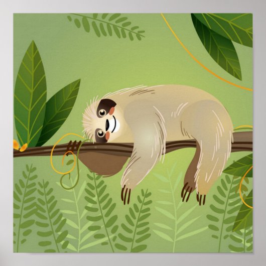 Adorable Sloth Poster (Vorne)