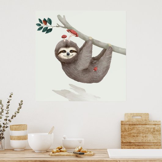 Adorable Sloth Poster (Küche)