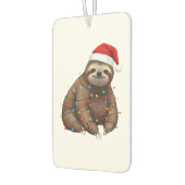 Adorable Sloth Wrapped in Holiday Lights Classic T Autolufterfrischer (Links)