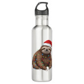 Adorable Sloth Wrapped in Holiday Lights Classic T Edelstahlflasche (Vorderseite)