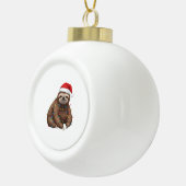 Adorable Sloth Wrapped in Holiday Lights Classic T Keramik Kugel-Ornament (Rechts)