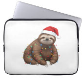 Adorable Sloth Wrapped in Holiday Lights Classic T Laptopschutzhülle (Vorderseite)