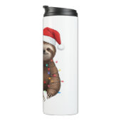 Adorable Sloth Wrapped in Holiday Lights Classic T Thermosbecher (Nach rechts gedreht)