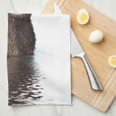 Adorable Smilch Otter im Lake Geschirrtuch (Viertel Falte)