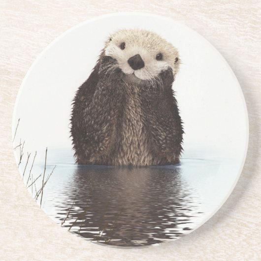 Adorable Smilch Otter im Lake Getränkeuntersetzer (Vorne)