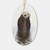 Adorable Smilch Otter im Lake Keramik Ornament (Links)