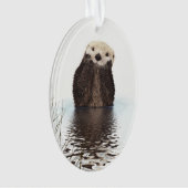 Adorable Smilch Otter im Lake Ornament (Vorderseite)