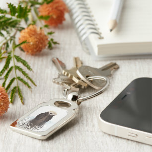 Adorable Smilch Otter im Lake Schlüsselanhänger