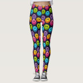 "Adorable Smile Emoji Pattern Collection" Leggings (Vorderseite)