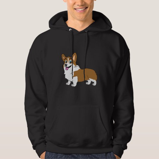 Adorable Smiling Welsh Corgi 482 Hoodie (Vorderseite)