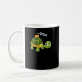 Adorable Snail Riding Turtle Yelling Wheel Niedlic Kaffeetasse (Links)