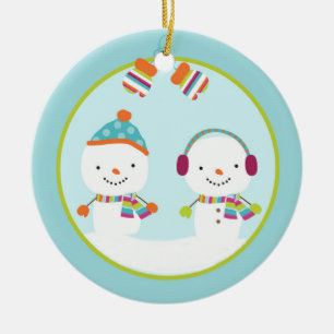 Adorable Snowman and Mittens Ornament