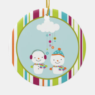 Adorable Snowman and Mittens Ornament
