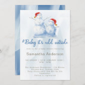 Adorable Snowman Baby Dusche Einladung (Vorne/Hinten)