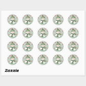 Adorable Snowman-Geschenksticker Runder Aufkleber (Blatt)