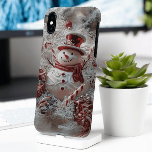 Adorable Snowman Iphone Case Weihnachtsgeschenk
