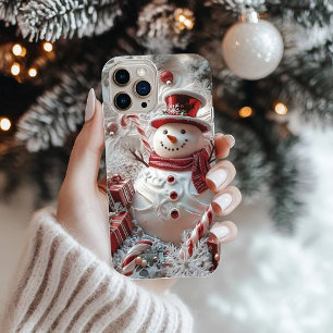 Adorable Snowman Iphone Case Weihnachtsgeschenk