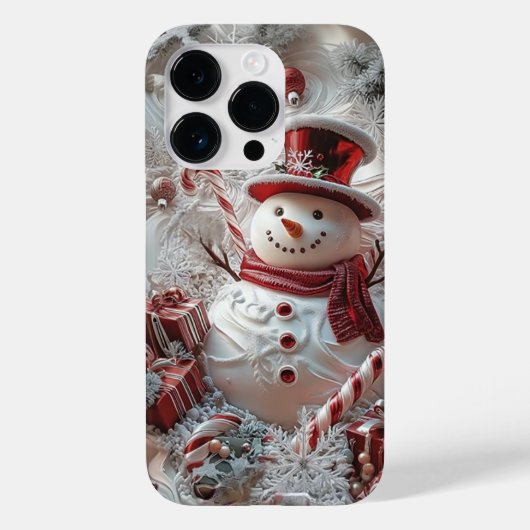 Adorable Snowman Iphone Case Weihnachtsgeschenk (Rückseite)
