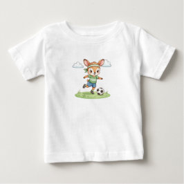 Adorable Soccer Fawn Kids Graphic Tee