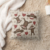 Adorable Socken Affen Wohngestaltungen Kissen (Decke)