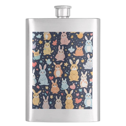Adorable Soft Pastel Baby Animal Classic Flask Flachmann (Vorderseite)