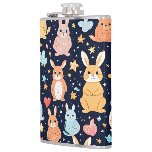 Adorable Soft Pastel Baby Animal Pattern Mug Flachmann (Links)