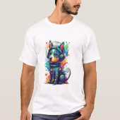 Adorable space pup in a retro astronaut suit T-Shirt (Vorderseite)