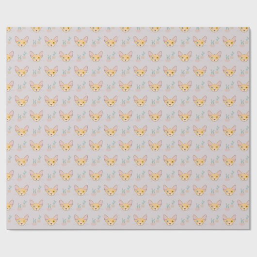 Adorable Sphynx Cats Wrapping Paper Geschenkpapier (Flach)