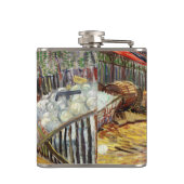 Adorable spielerisch flauschig niedliches Kätzchen Flachmann (Rückseite)